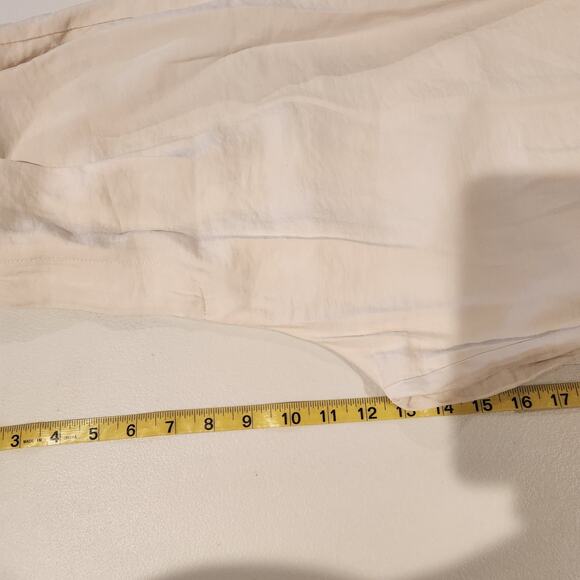 Zara White High Rise Pleated Wide Leg Trousers Size Medium Business Casual - Picture 10 of 13